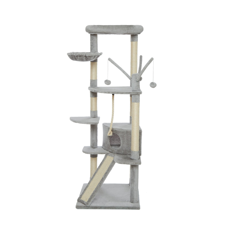 Meerveil Cat Scratching Tree, Large Size, with Stairs, Berths and Jumping Platforms