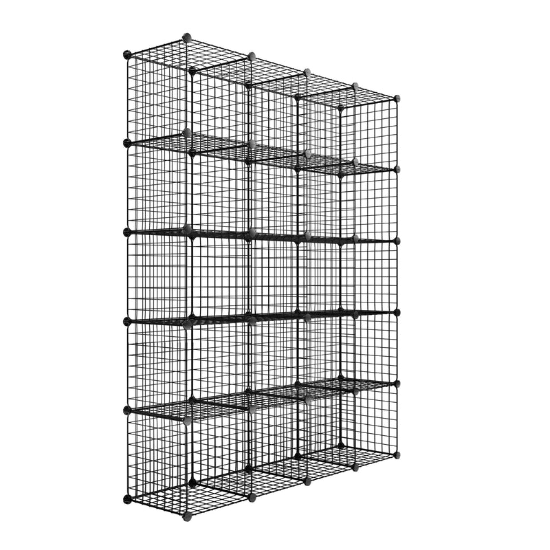 Meerveil Armadio in rete metallica per camera da letto, 12 cubi/20 cubi