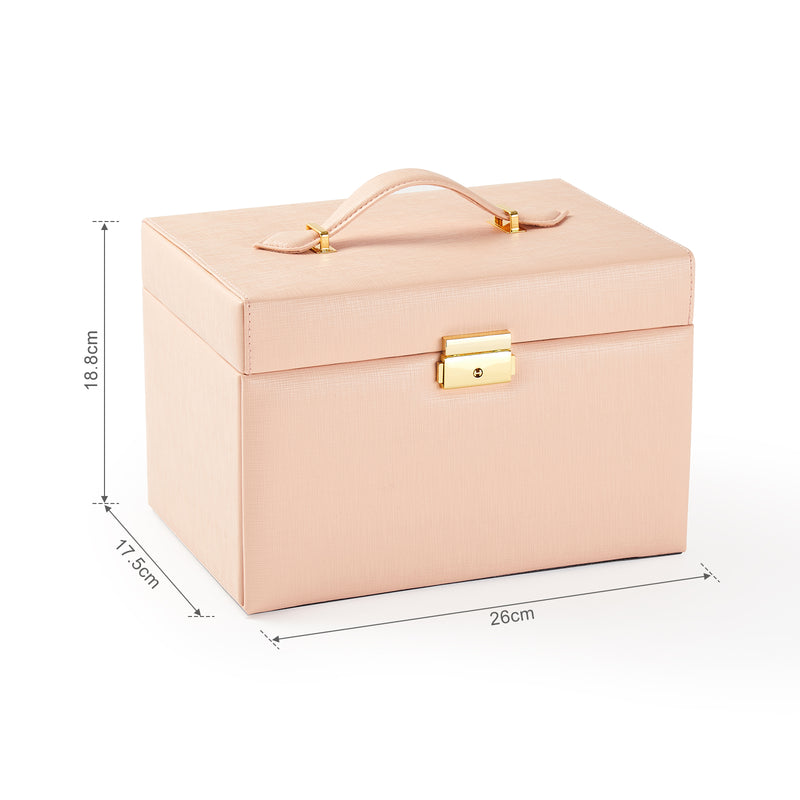 Meerveil Boîte à bijoux, couleur rose/noir/gris, design classique