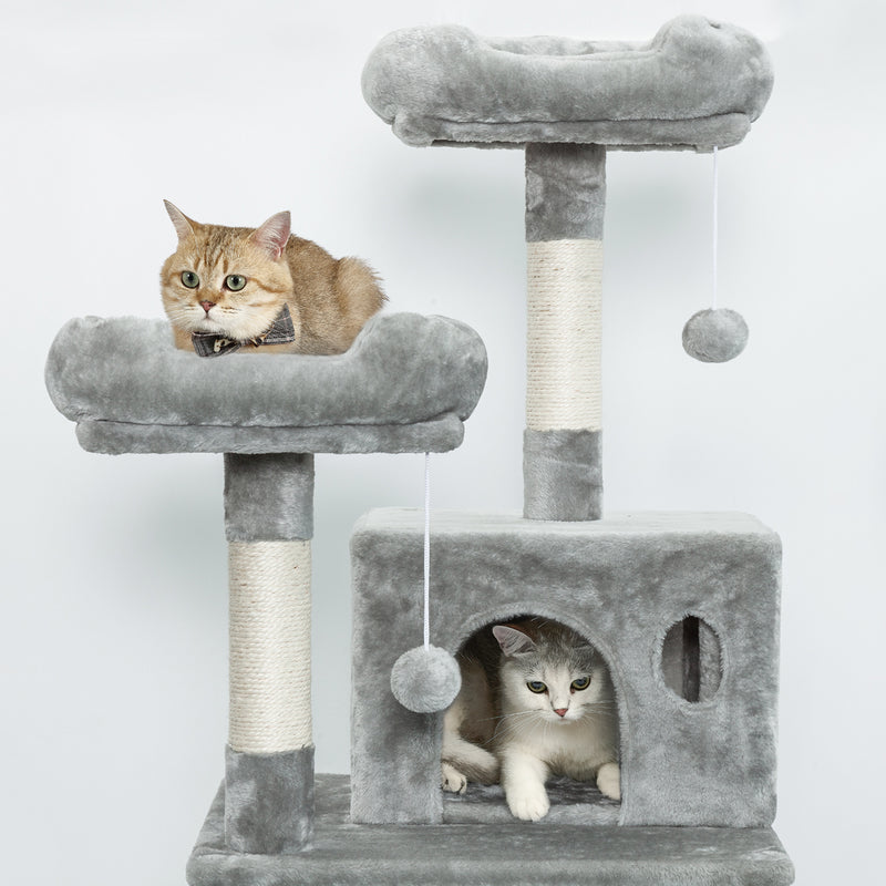 Meerveil Cat Scratching Tree, Middle Size, with Looking Platforms and Hammock