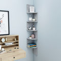 Meerveil Rounded Wall Shelf, Grey and Oak, Easy to Assmeble
